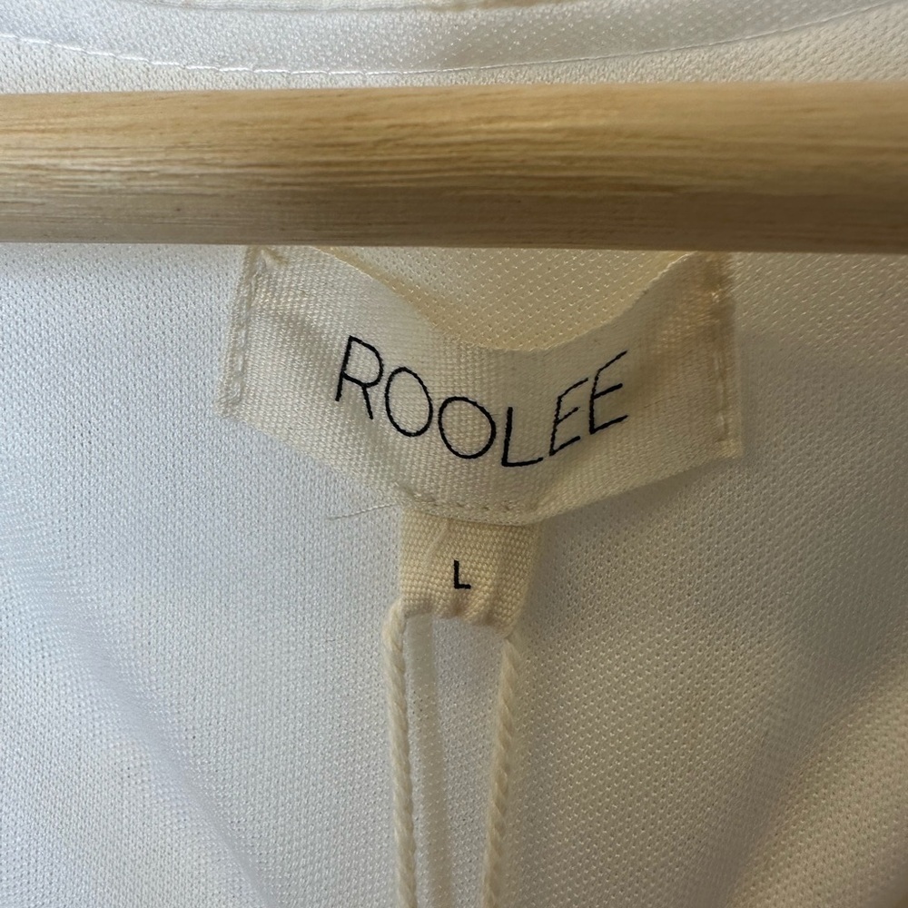 Nwt Roolee Off-White Eyelet Midi Dress Size L — image 6 of 8